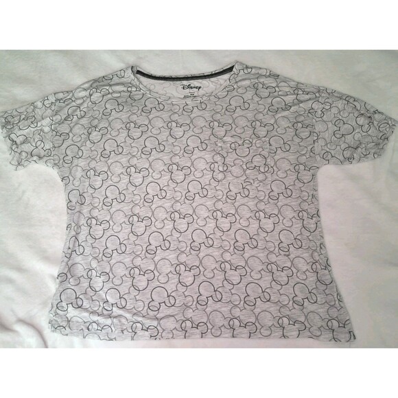 Disney Costco Mickey Mouse Womens Cozy Pajamas Shorts Set Pockets EUC Size M - Picture 4 of 12